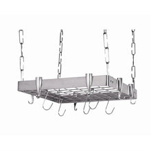 Load image into Gallery viewer, Square Stainless Steel Ceiling Hanging Pot Rack