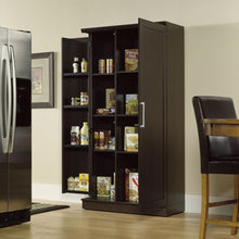 Load image into Gallery viewer, Multi-Purpose Living Room Kitchen Cupboard Storage Cabinet Armoire in Mocha Brown