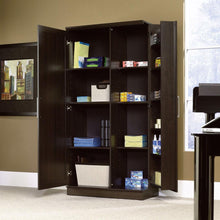 Load image into Gallery viewer, Multi-Purpose Living Room Kitchen Cupboard Storage Cabinet Armoire in Mocha Brown