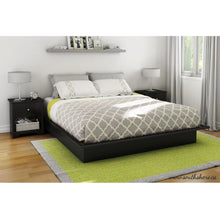 Load image into Gallery viewer, King size Modern Platform Bed Frame in Black Wood Finish