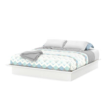 Load image into Gallery viewer, King size Contemporary Platform Bed Frame in White Finish