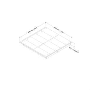 King size Contemporary Platform Bed Frame in White Finish
