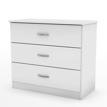Load image into Gallery viewer, White Modern Bedroom Chest Dresser with 3 Drawers