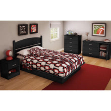 Load image into Gallery viewer, Modern 3-Drawer Dresser Wardrobe Chest with Storage Shelf in Black