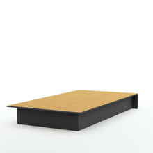 Load image into Gallery viewer, Twin size Platform Bed Frame in Black Wood Finish