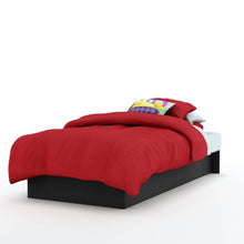 Load image into Gallery viewer, Twin size Platform Bed Frame in Black Wood Finish