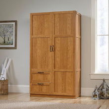 Load image into Gallery viewer, Bedroom Wardrobe Cabinet Storage Closet Organizer in Medium Oak Finish