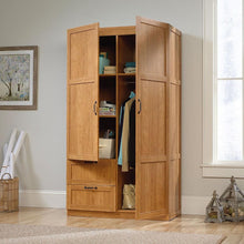 Load image into Gallery viewer, Bedroom Wardrobe Cabinet Storage Closet Organizer in Medium Oak Finish