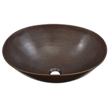 Load image into Gallery viewer, Vessel Style Solid Copper Bathroom Sink Oval 18 x 14 inch
