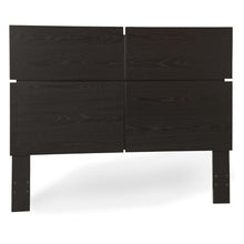 Load image into Gallery viewer, Queen size Modern Headboard in Black Oak Finish