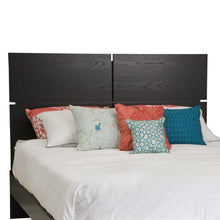 Load image into Gallery viewer, Queen size Modern Headboard in Black Oak Finish