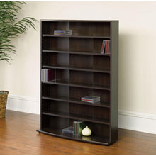 Load image into Gallery viewer, Contemporary 6-Shelf Bookcase Multimedia Storage Rack Tower in Cinnamon Cherry FInish