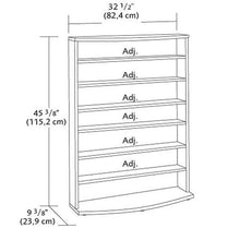 Load image into Gallery viewer, Contemporary 6-Shelf Bookcase Multimedia Storage Rack Tower in Cinnamon Cherry FInish