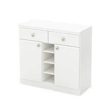 Load image into Gallery viewer, White Dining Room Sideboard Buffet Console Table with 2 Drawers