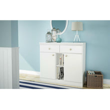 Load image into Gallery viewer, White Dining Room Sideboard Buffet Console Table with 2 Drawers