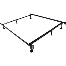 Load image into Gallery viewer, 6-Leg Adjustable 2-in-1 Twin - Full Size Metal Bed Frame