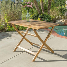 Load image into Gallery viewer, Outdoor Large Wood Folding Patio Dining Table 27.5 x 43.5 inch