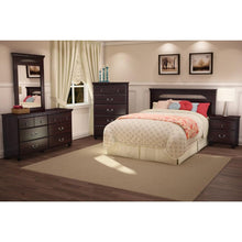 Load image into Gallery viewer, Dark Mahogany Wood Grain Finish Bedroom Dresser with 6 Drawers