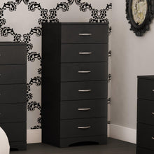 Load image into Gallery viewer, Black 6-Drawer Lingerie Chest for Contemporary Bedroom