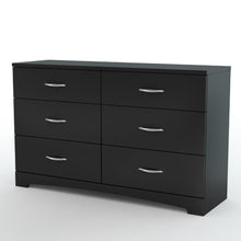 Load image into Gallery viewer, 6-Drawer Dresser for Contemporary Bedroom in Black Finish