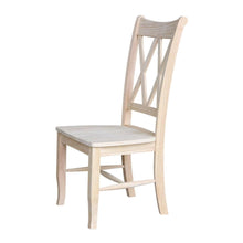 Load image into Gallery viewer, Set of 2 - Traditional Unfinished Wood Dining Chairs
