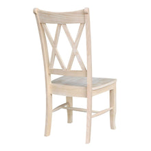 Load image into Gallery viewer, Set of 2 - Traditional Unfinished Wood Dining Chairs