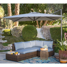 Load image into Gallery viewer, Square 8.5-Ft Offset Patio Umbrella with Mocha Shade and Bronze Finish Pole