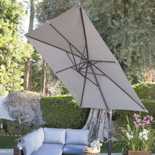 Load image into Gallery viewer, Square 8.5-Ft Offset Patio Umbrella with Mocha Shade and Bronze Finish Pole