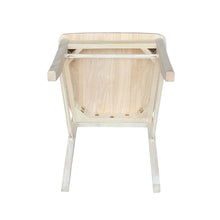 Load image into Gallery viewer, Set of 2 - Unfinished Wood Dining Chairs with X-Back Seat Backrest