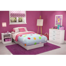 Load image into Gallery viewer, Twin size Modern Platform Bed Frame in White Finish