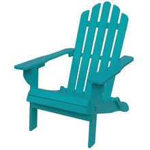 Load image into Gallery viewer, Turquoise Solid Wood Outdoor Patio Folding Adirondack Chair