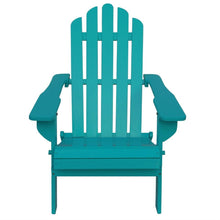 Load image into Gallery viewer, Turquoise Solid Wood Outdoor Patio Folding Adirondack Chair
