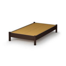 Load image into Gallery viewer, Twin size Modern Platform Bed Frame in Chocolate Brown Finish