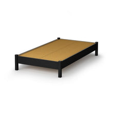 Load image into Gallery viewer, Twin size Contemporary Platform Bed Frame in Black Wood Finish