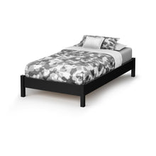 Load image into Gallery viewer, Twin size Contemporary Platform Bed Frame in Black Wood Finish