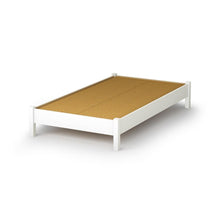Load image into Gallery viewer, Twin size Simple Platform Bed Frame in White Wood Finish