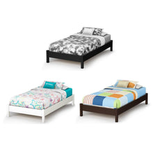 Load image into Gallery viewer, Twin size Simple Platform Bed Frame in White Wood Finish