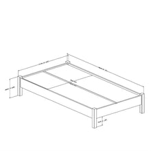 Load image into Gallery viewer, Twin size Simple Platform Bed Frame in White Wood Finish