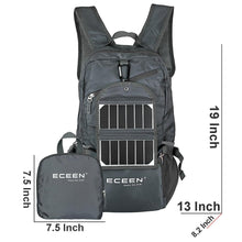 Load image into Gallery viewer, Grey 3.25 Watt Solar Battery Charger Backpack Charge Smart-phones Tablets and More