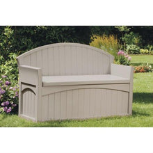 Load image into Gallery viewer, Outdoor Patio Garden Bench with 50-Gallon Storage Space Under Seat
