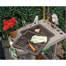 Load image into Gallery viewer, Outdoor Portable Potting Bench Gardening Station Utility Bin