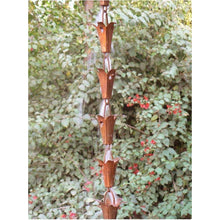 Load image into Gallery viewer, Pure Copper 8.5-Ft Rain Chain with Flower Cups