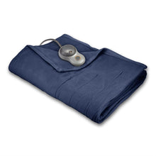 Load image into Gallery viewer, Twin size Quilted Fleece Heated Electric Blanket in Blue Lagoon