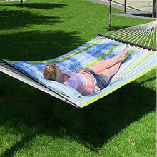 Load image into Gallery viewer, Heavy Duty Cotton Rope Hammock with Carry Storage Bag