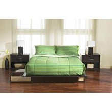 Load image into Gallery viewer, Queen size Modern Platform Bed with 2 Storage Drawers in Chocolate