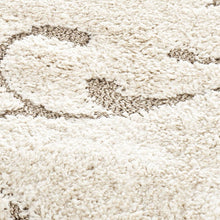 Load image into Gallery viewer, 3&#39;3 x 5&#39;3 Shag Area Rug in Beige Off White with Scrolling Floral Pattern
