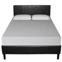 Load image into Gallery viewer, Full size Modern Platform Bed with Espresso Faux Leather Headboard