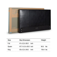 Load image into Gallery viewer, Full size Modern Platform Bed with Espresso Faux Leather Headboard
