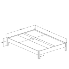 Load image into Gallery viewer, Queen size Platform Bed in Black Finish - Simple Modern Design
