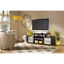 Load image into Gallery viewer, Modern TV Stand in Chocolate Finish - Fits up to 40-inch TVs